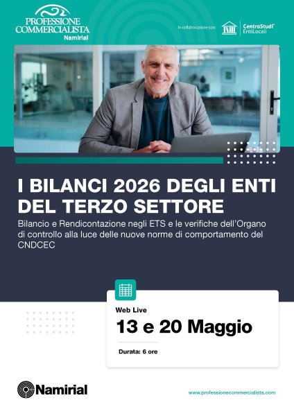 I BILANCI 2026 DEGLI ENTI DEL TERZO SETTORE