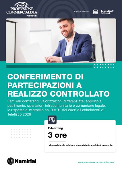 CONFERIMENTO DI PARTECIPAZIONI A REALIZZO CONTROLLATO