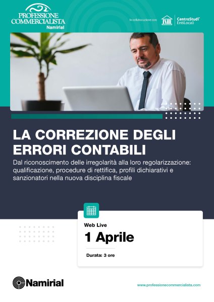 LA CORREZIONE DEGLI ERRORI CONTABILI