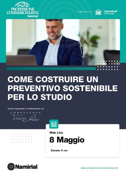 COME COSTRUIRE UN PREVENTIVO SOSTENIBILE PER LO STUDIO