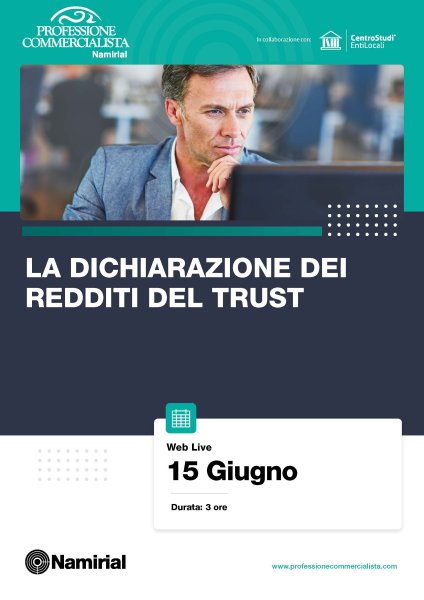 LA DICHIARAZIONE DEI REDDITI DEL TRUST