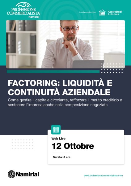 FACTORING: LIQUIDITÀ E CONTINUITÀ AZIENDALE