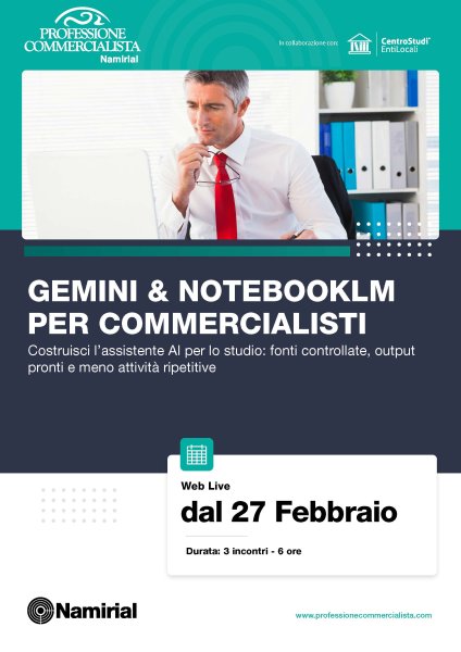 GEMINI & NOTEBOOKLM PER COMMERCIALISTI