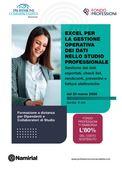 EXCEL PER LA GESTIONE OPERATIVA DEI DATI NELLO STUDIO PROFESSIONALE