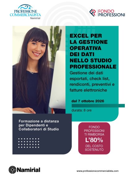 EXCEL PER LA GESTIONE OPERATIVA DEI DATI NELLO STUDIO PROFESSIONALE
