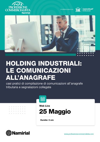 HOLDING INDUSTRIALI: LE COMUNICAZIONI ALL’ ANAGRAFE