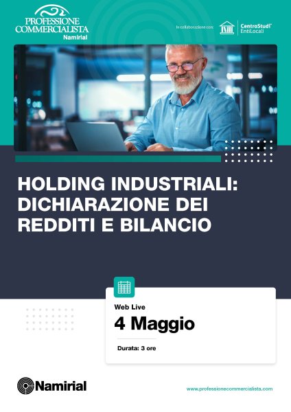 HOLDING INDUSTRIALI: DICHIARAZIONE DEI REDDITI E BILANCIO