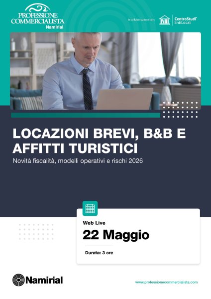 LOCAZIONI BREVI, B&B E AFFITTI TURISTICI