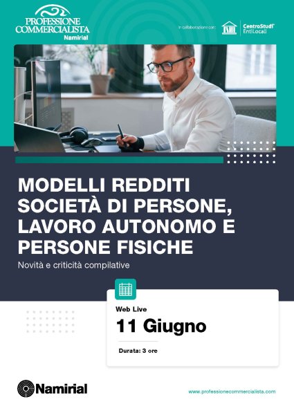 MODELLI REDDITI SOCIETA’ DI PERSONE, LAVORO AUTONOMO E PERSONE FISICHE