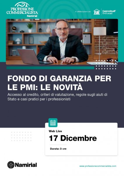FONDO DI GARANZIA PER LE PMI: LE NOVITA'
