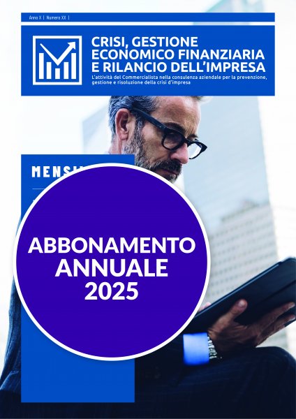 ABBONAMENTO RIVISTA CRISI ANNUALE 2025