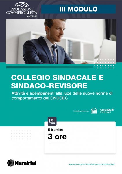 COLLEGIO SINDACALE E SINDACO-REVISORE - III INCONTRO