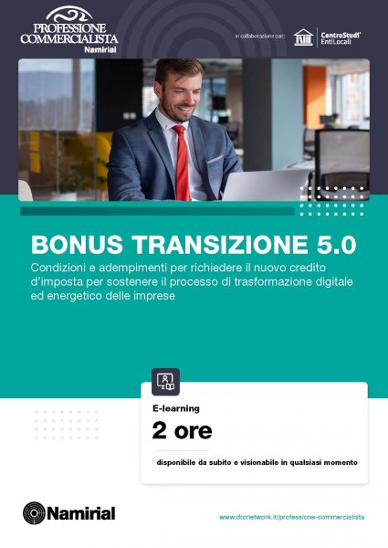 BONUS TRANSIZIONE 5.0