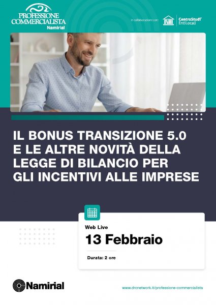 IL BONUS TRANSIZIONE 5.0 E LE ALTRE NOVITA’ DELLA LEGGE DI BILANCIO PER GLI INCENTIVI ALLE IMPRESE