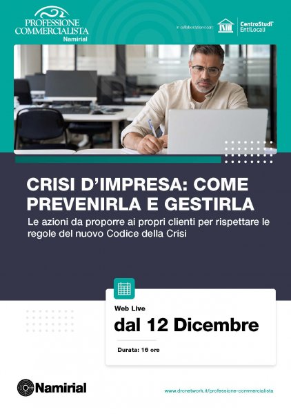 CRISI D’IMPRESA: COME PREVENIRLA E GESTIRLA