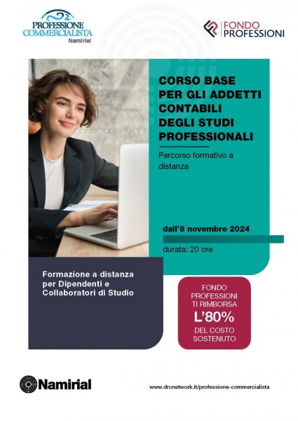 CORSO BASE PER GLI ADDETTI CONTABILI DEGLI STUDI PROFESSIONALI