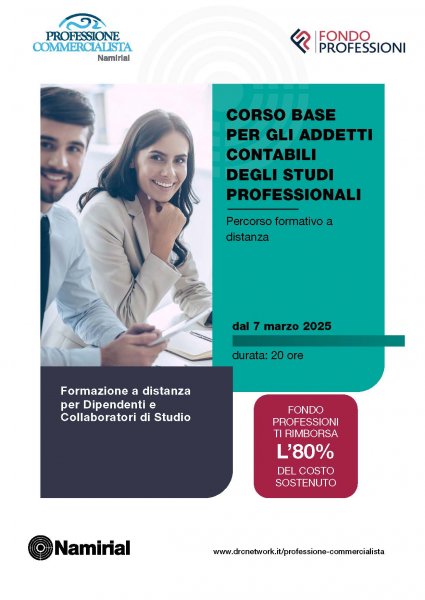 CORSO BASE PER GLI ADDETTI CONTABILI DEGLI STUDI PROFESSIONALI