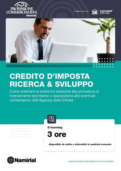 CREDITO D’IMPOSTA RICERCA & SVILUPPO