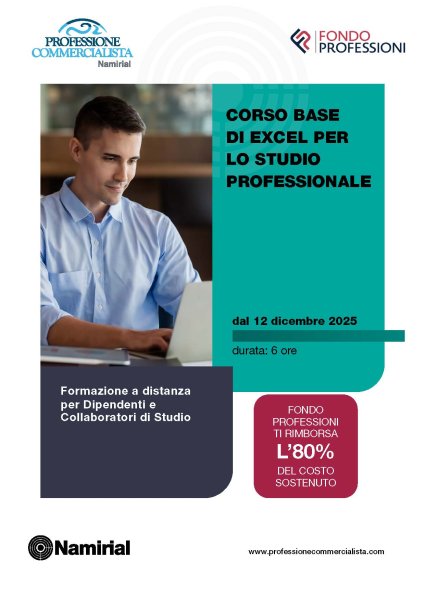 CORSO BASE DI EXCEL PER LO STUDIO PROFESSIONALE