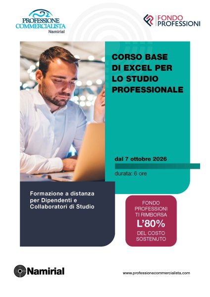 CORSO BASE DI EXCEL PER LO STUDIO PROFESSIONALE