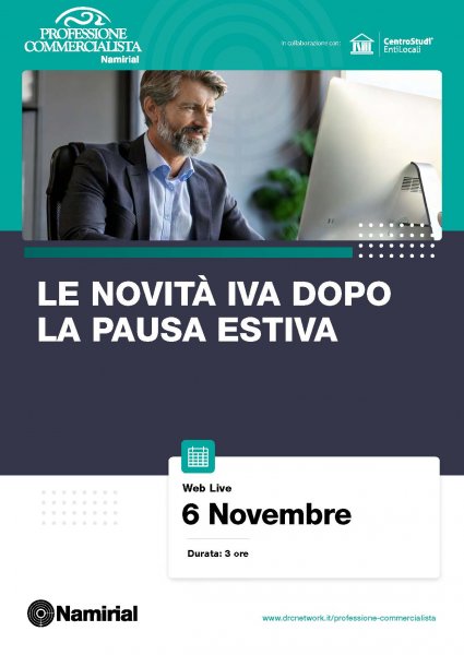 LE NOVITA’ IVA DOPO LA PAUSA ESTIVA