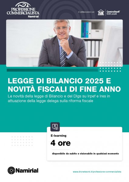 LEGGE DI BILANCIO 2025 E NOVITA’ FISCALI DI FINE ANNO