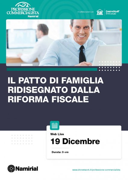 IL PATTO DI FAMIGLIA RIDISEGNATO DALLA RIFORMA FISCALE