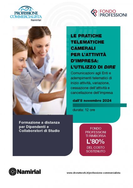 LE PRATICHE TELEMATICHE CAMERALI PER L’ATTIVITÀ D’IMPRESA: L’UTILIZZO DI DIRE