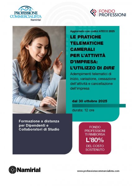 LE PRATICHE TELEMATICHE CAMERALI PER L’ATTIVITÀ D’IMPRESA: L’UTILIZZO DI DIRE