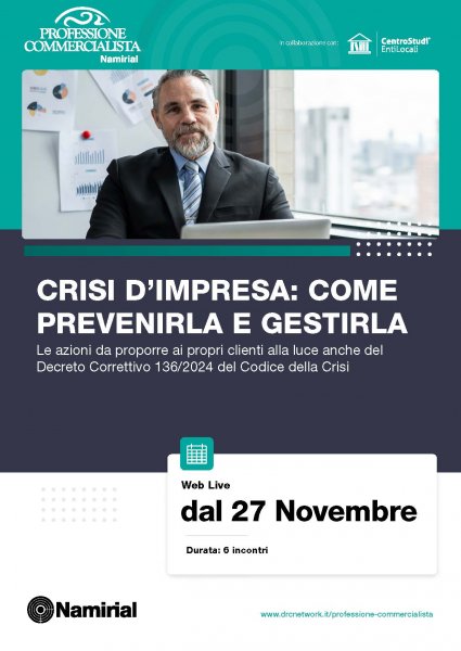 CRISI D’IMPRESA: COME PREVENIRLA E GESTIRLA