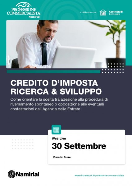 CREDITO D’IMPOSTA RICERCA & SVILUPPO