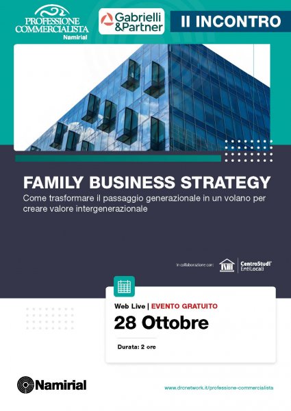 FAMILY BUSINESS STRATEGY - Secondo Incontro