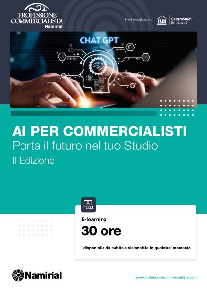 AI PER COMMERCIALISTI – porta il futuro nel tuo Studio – II edizione