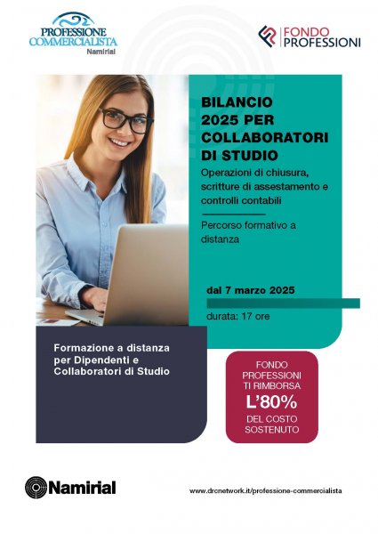 BILANCIO 2025 PER COLLABORATORI DI STUDIO