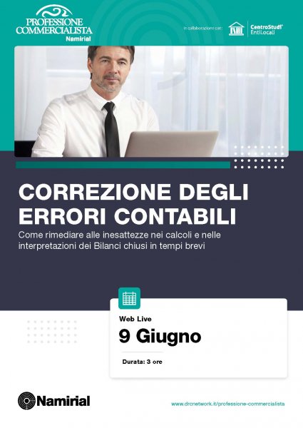 CORREZIONE DEGLI ERRORI CONTABILI