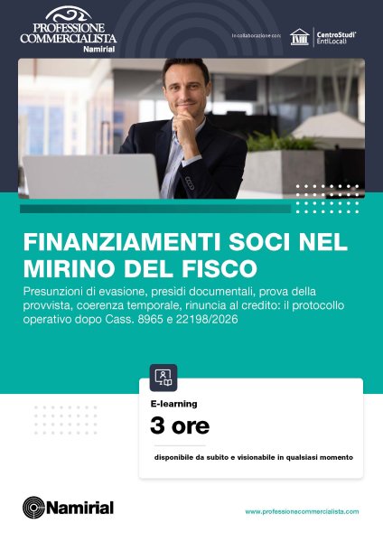 FINANZIAMENTI SOCI NEL MIRINO DEL FISCO