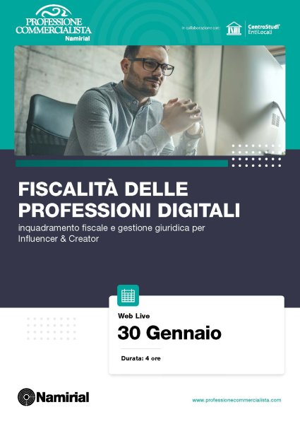 FISCALITA’ DELLE PROFESSIONI DIGITALI