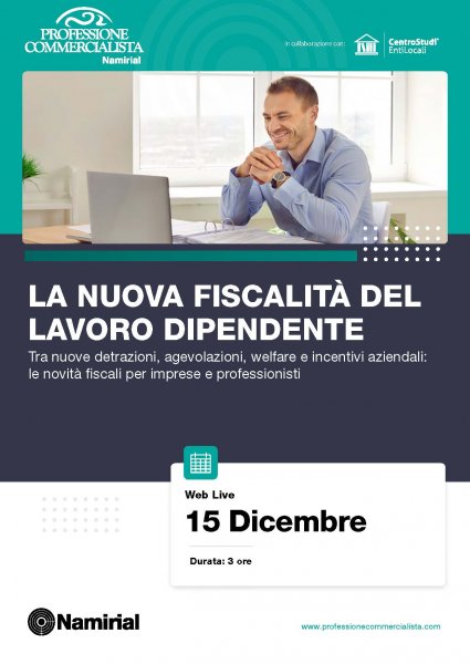 LA NUOVA FISCALITA’ DEL LAVORO DIPENDENTE