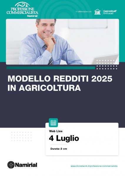 MODELLO REDDITI 2025 IN AGRICOLTURA