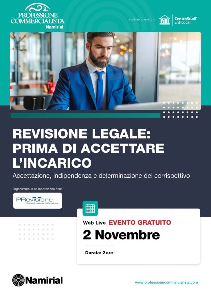 REVISIONE LEGALE: PRIMA DI ACCETTARE L’INCARICO