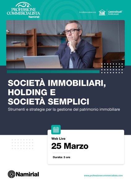 SOCIETA’ IMMOBILIARI, HOLDING E SOCIETA’ SEMPLICI