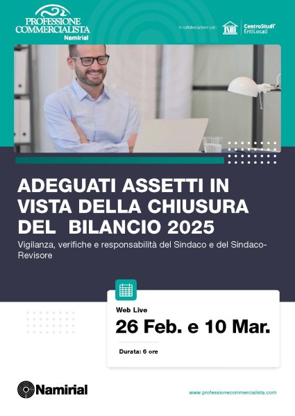 ADEGUATI ASSETTI IN VISTA DELLA CHIUSURA DEL BILANCIO 2025