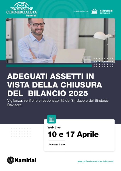 ADEGUATI ASSETTI IN VISTA DELLA CHIUSURA DEL BILANCIO 2025